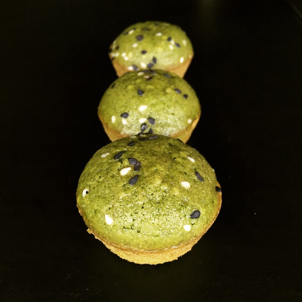 Matcha Sesame Mini Cakes